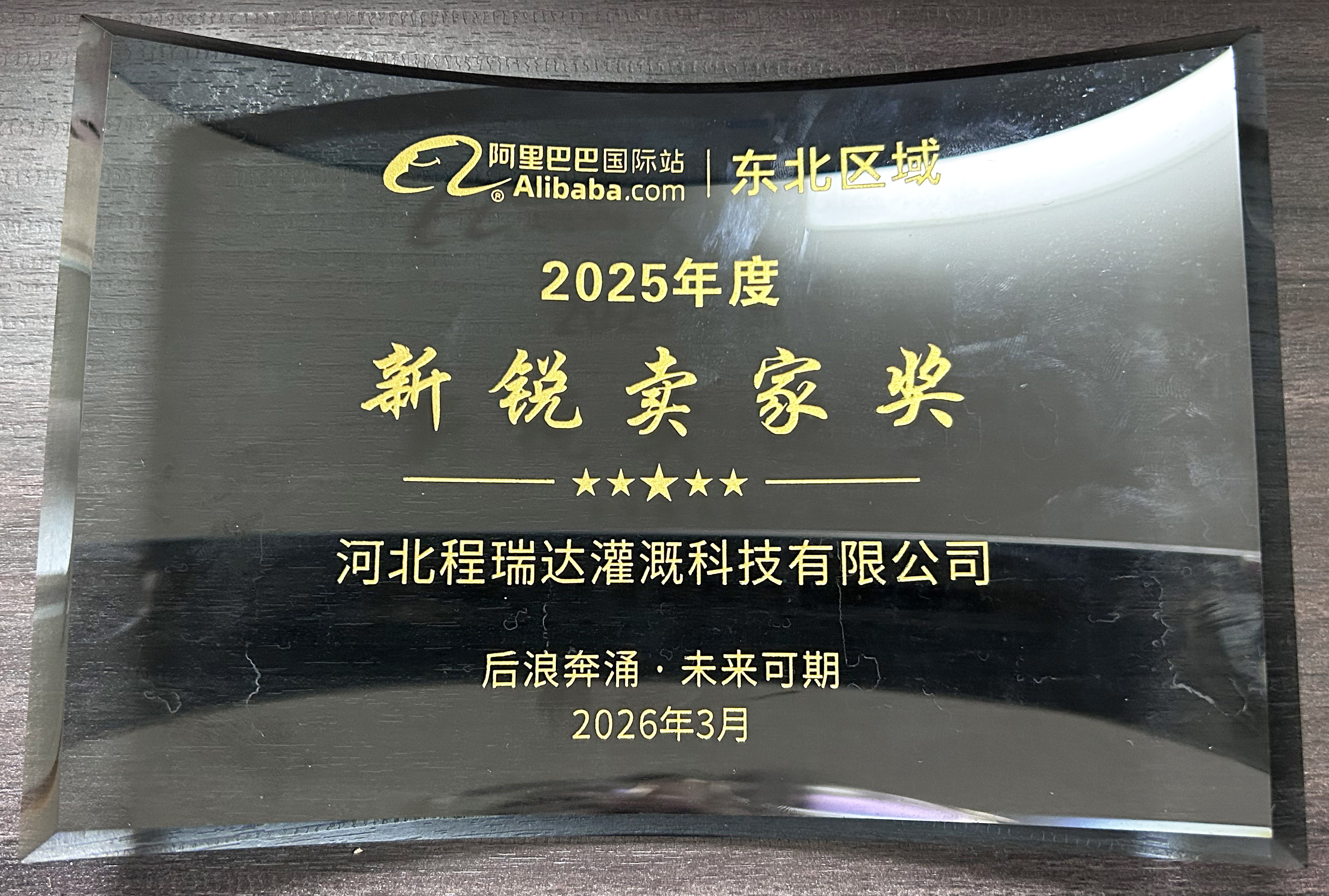 九龙坡程瑞达灌溉 | 荣获阿里国际站新锐卖家奖